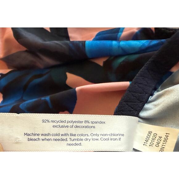 Cacique Cami Slip Top Women 14 16 Pink Blue Floral Lace Seriously Sexy Coquette - Picture 10 of 10